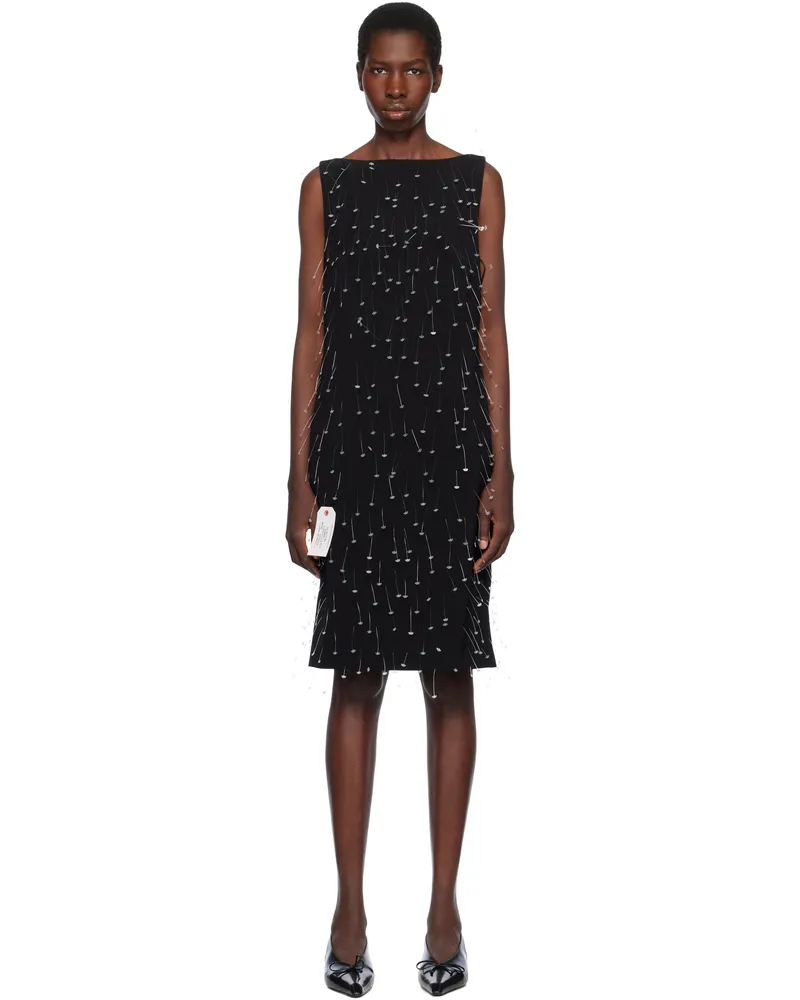 Moschino Black Shop Tag Midi Dress Multi