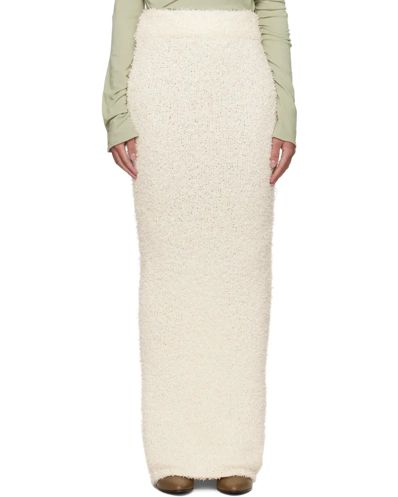 Entire Studios Off-White Tuft Maxi Skirt Ivory