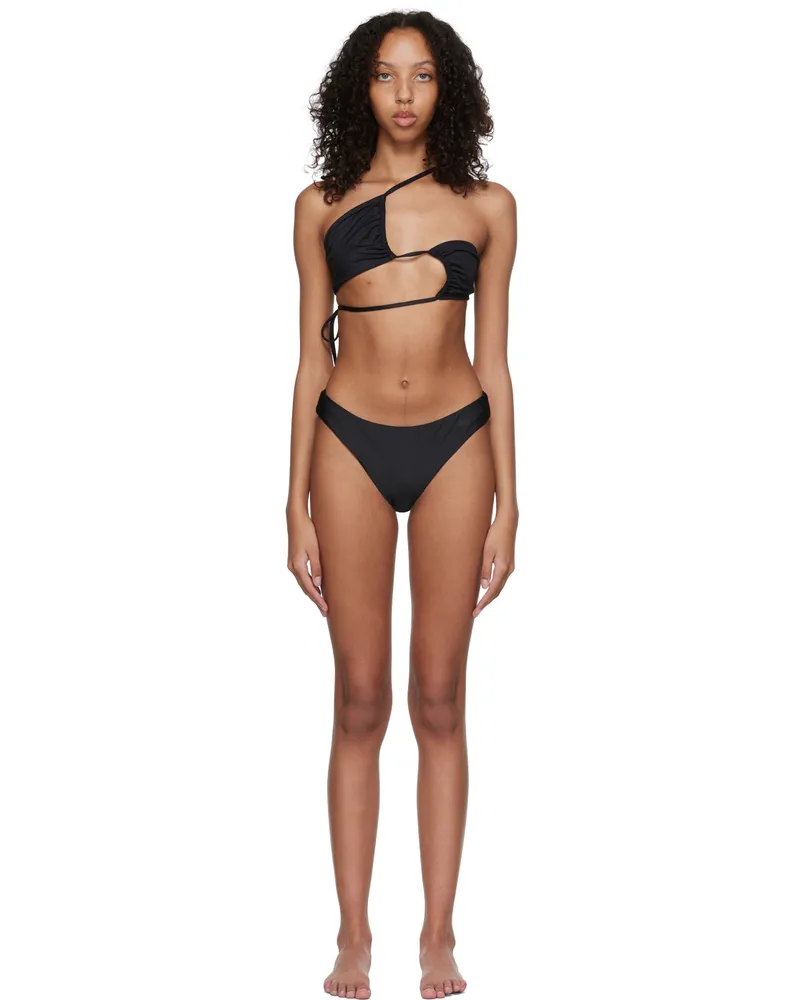 Rosetta Getty Black Recycled Nylon Bikini Black
