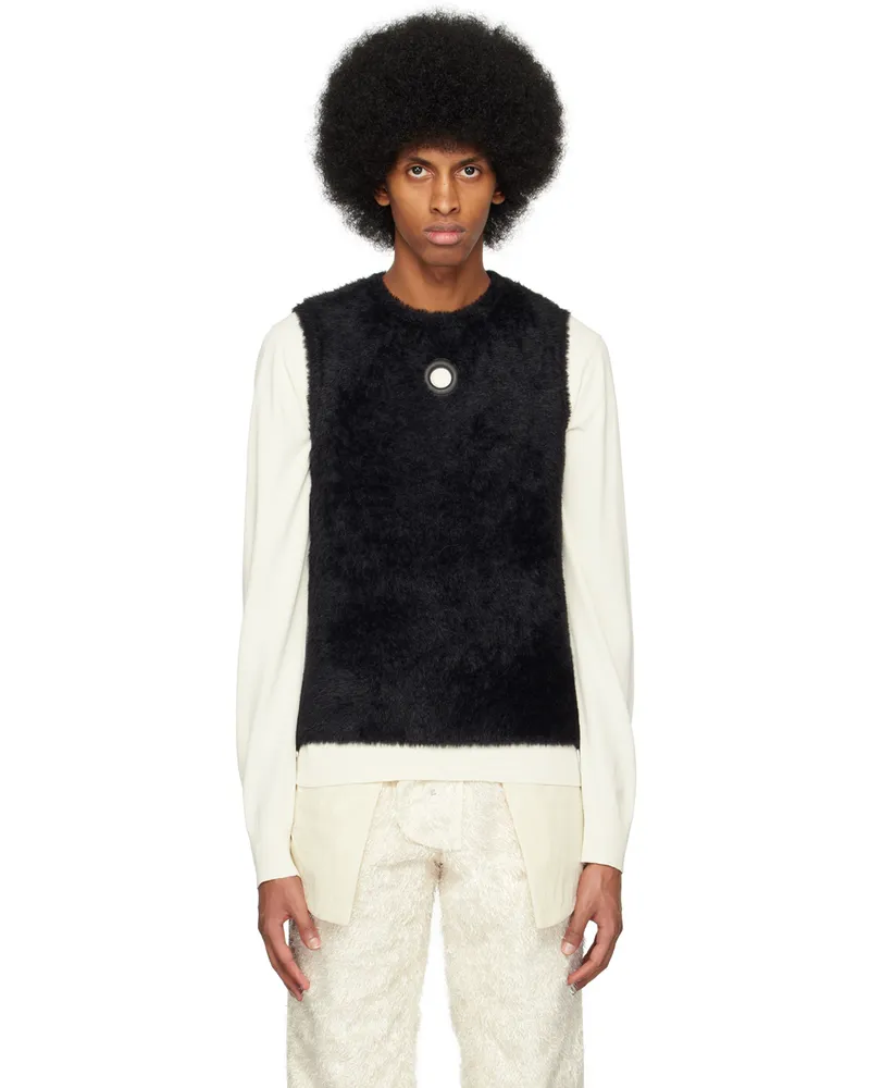 Craig Green Black Fluffy Vest Black