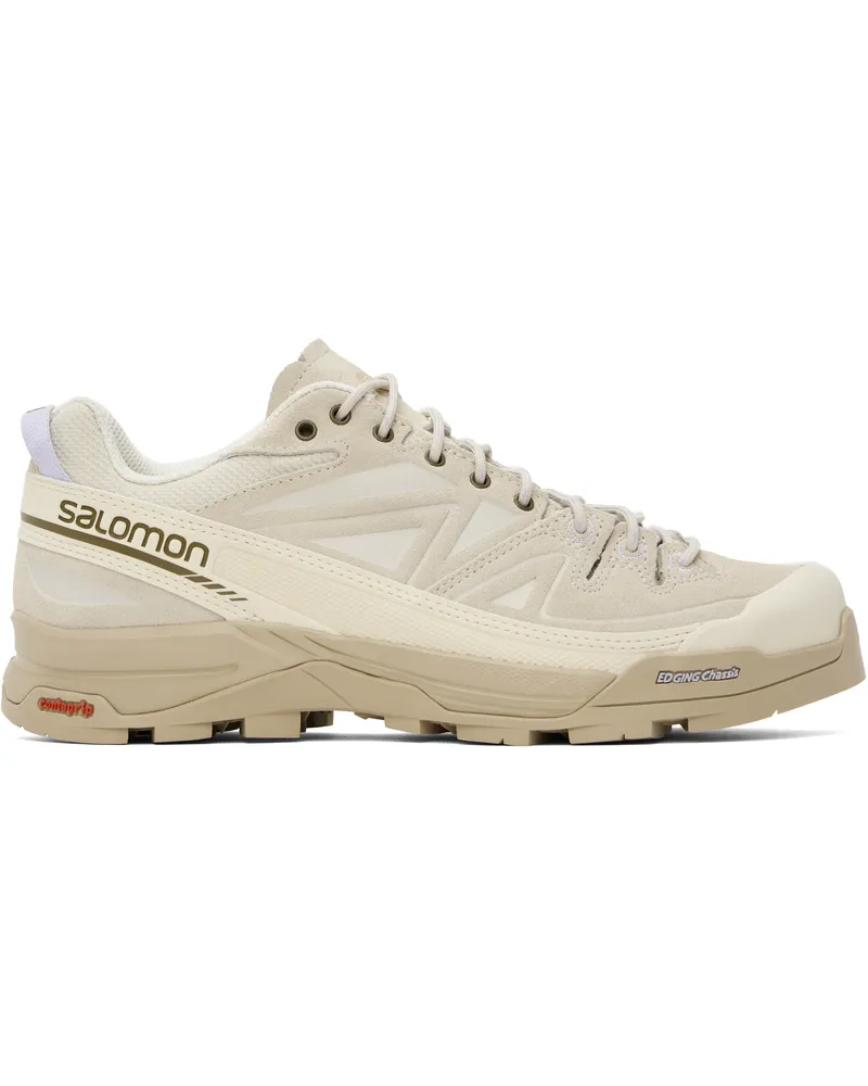 Salomon Off-White X-Alp Leather Sneakers Almondmilk