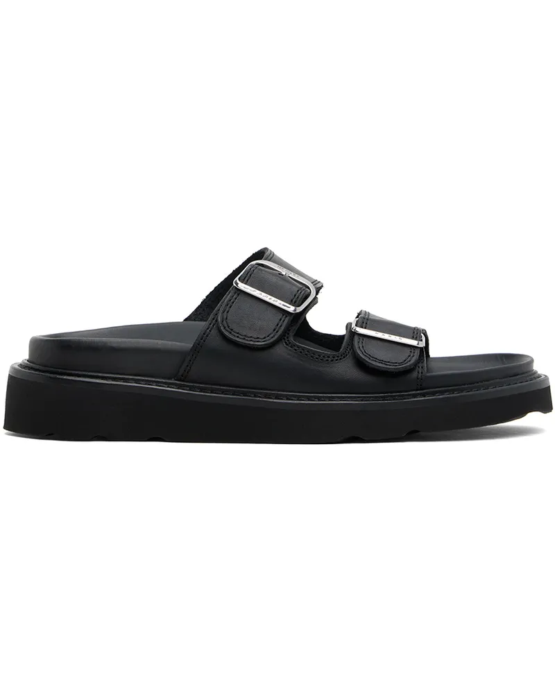 Kenzo Black Kenzo Paris 'Kenzo Matto' Leather Mules Black