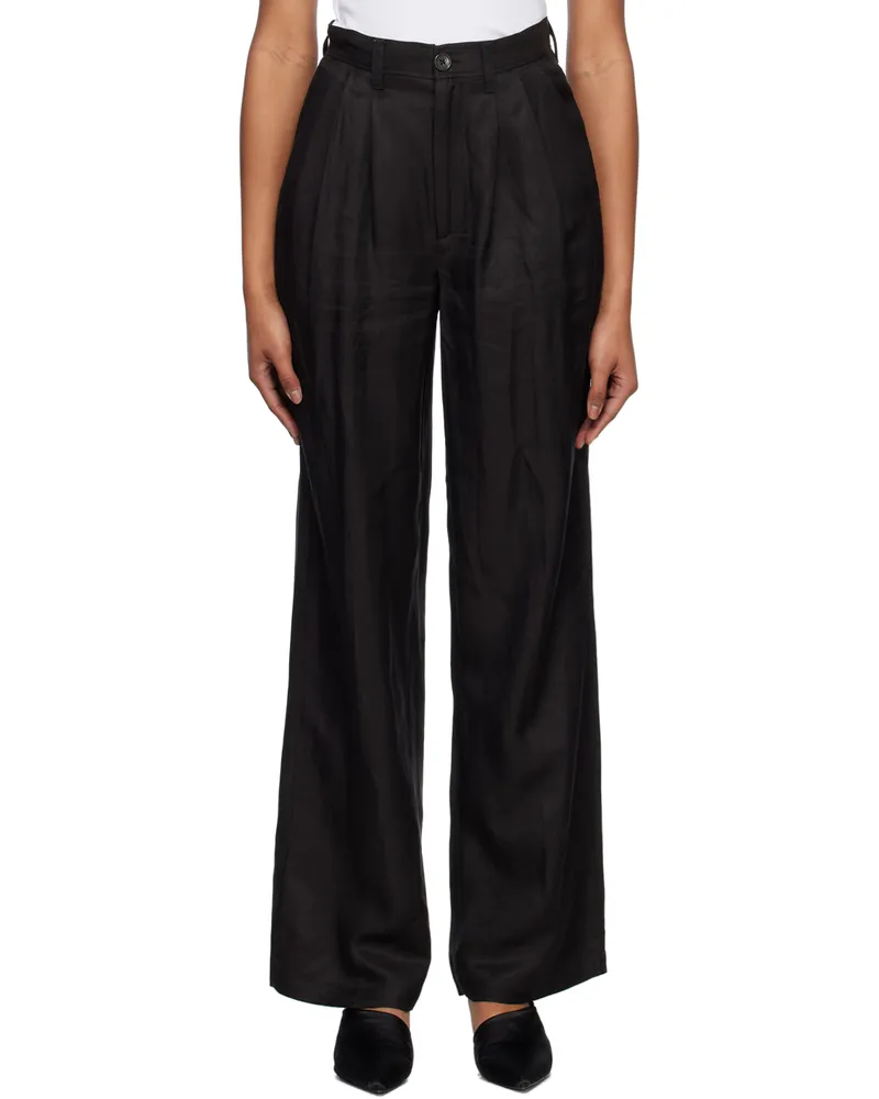 Anine Bing Black Carrie Trousers Black