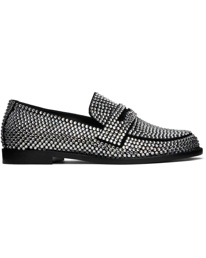 Amina Muaddi Black Tilda Loafers Black
