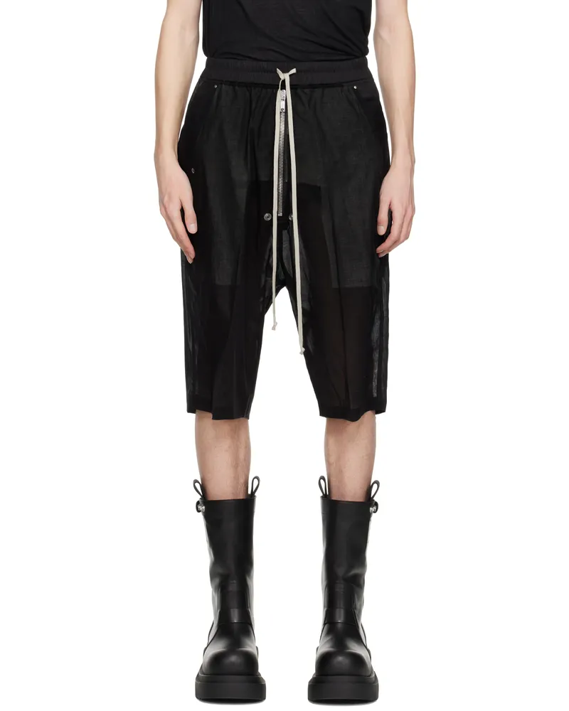 Rick Owens Black Hollywood Bela Pods Shorts 09