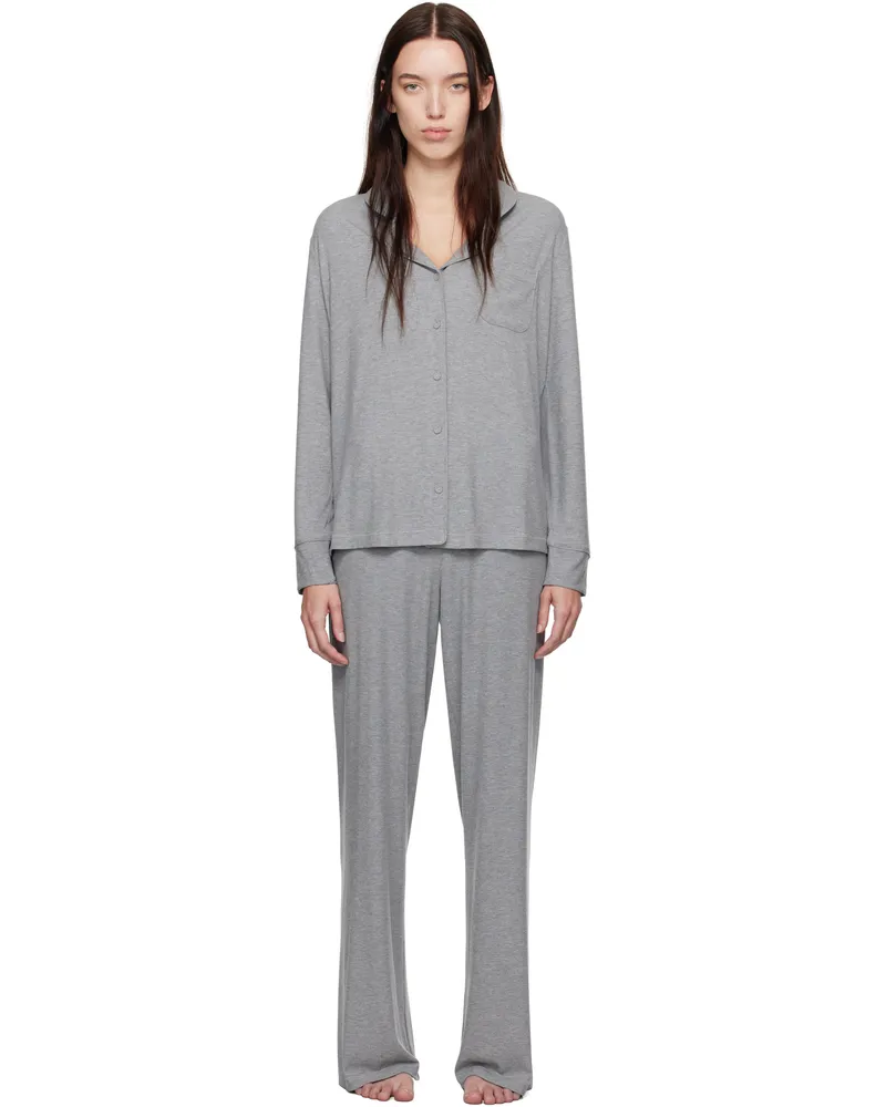 SKIMS Gray Soft Lounge Pyjama Set Heather