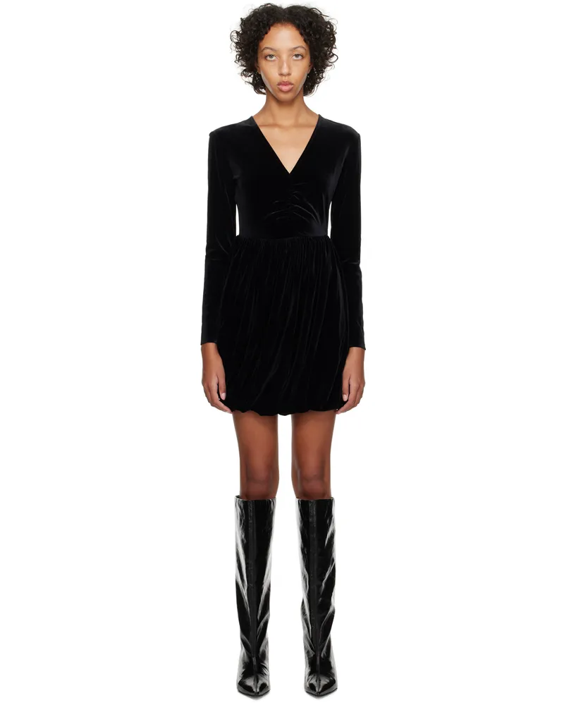 Ganni Black Balloon Minidress 099