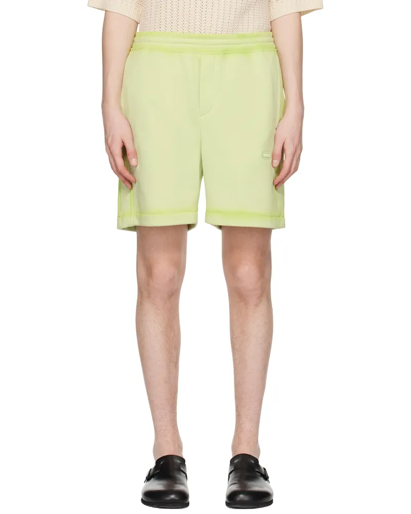 SOLID HOMME Green Four-Pocket Shorts 230y