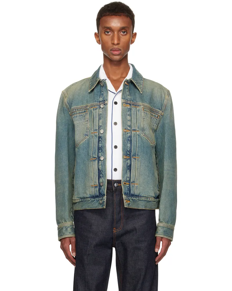 Ferragamo Blue Trucker Denim Jacket 0085