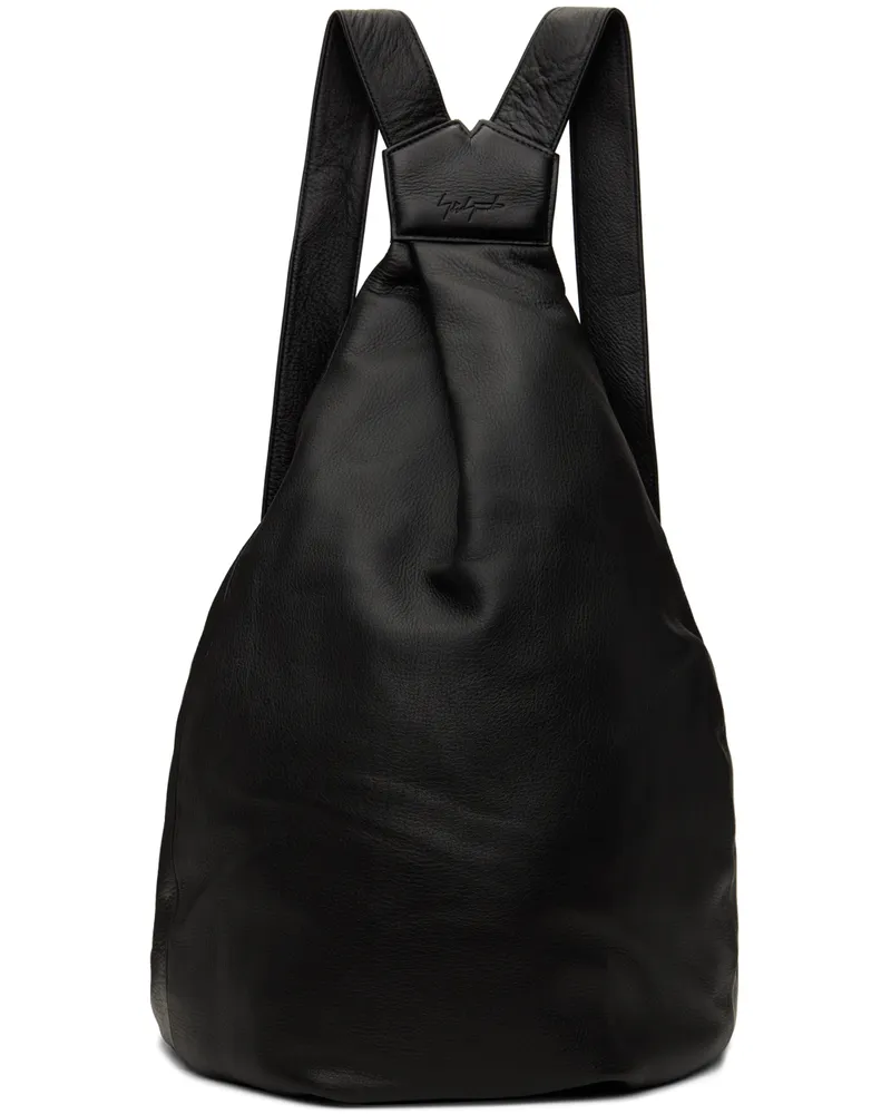 Yohji Yamamoto Black Y discord Leather Backpack - bei MyBestBrands 