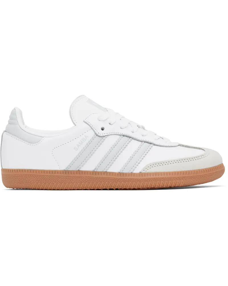 adidas White & Gray Samba OG Sneakers Ftwr