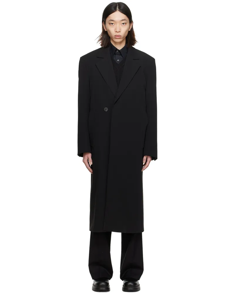Wooyoungmi Black Single Long Coat 912b
