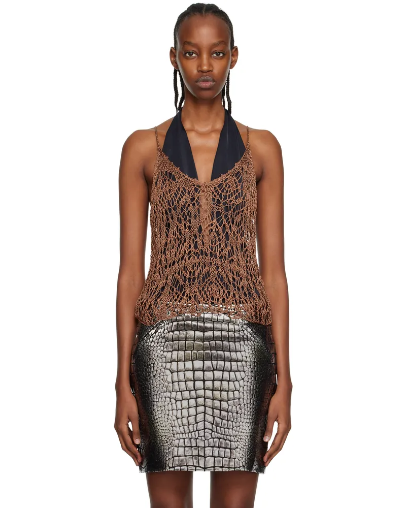 Tom Ford Tan Scoop Neck Tank Top Kb383