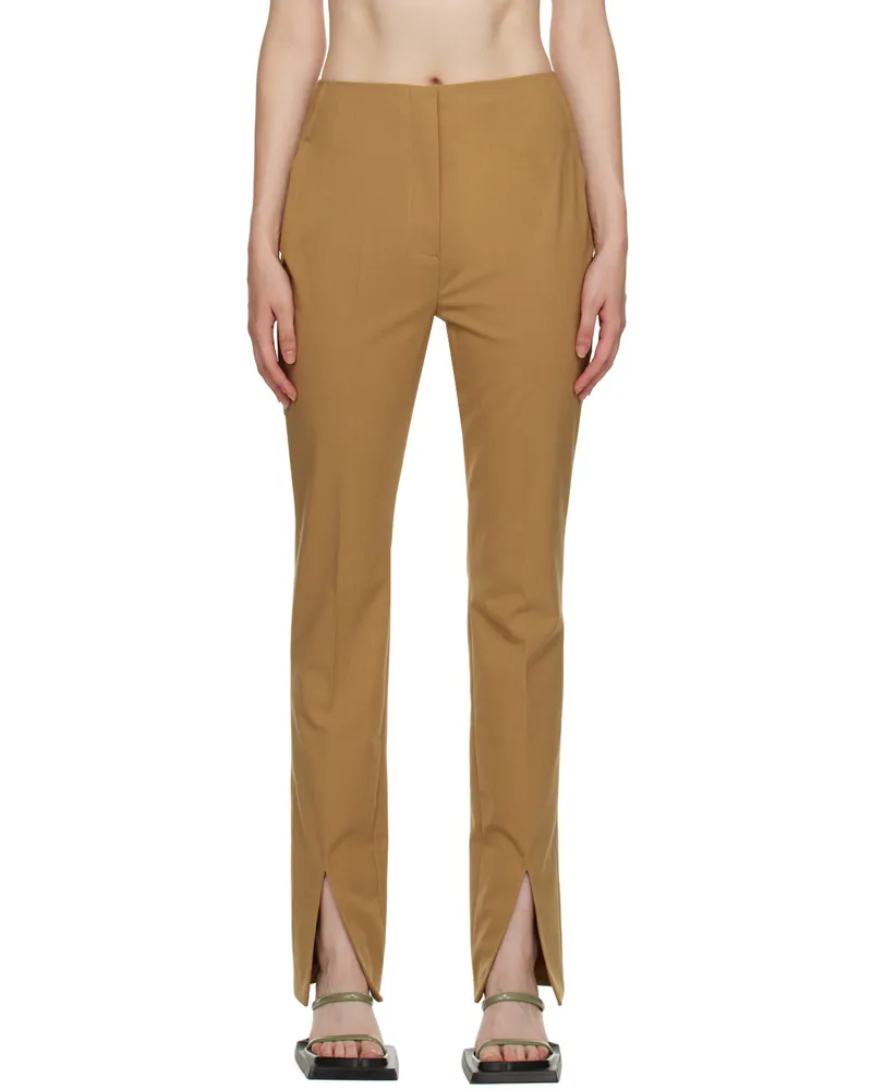 Nanushka Brown Florine Trousers Camel