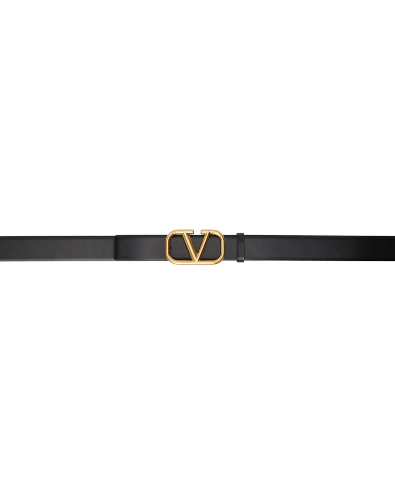 Valentino Garavani Black VLogo Signature Belt 0no