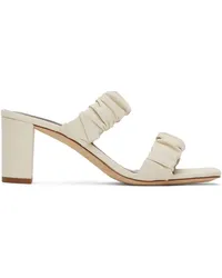 STAUD Off-White Frankie Heeled Sandals Cream