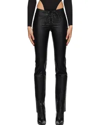 Miaou Black Element Faux-Leather Pants Black