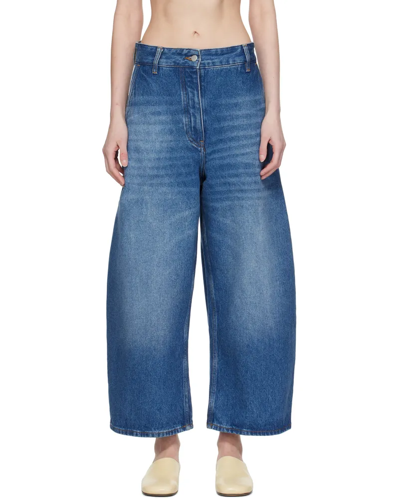 Studio Nicholson Blue Chalco Jeans Worn