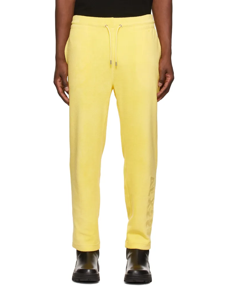 1017 ALYX 9SM Yellow Cotton Lounge Pants Yellow