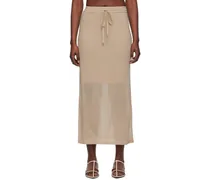 Beige Layer Maxi Skirt