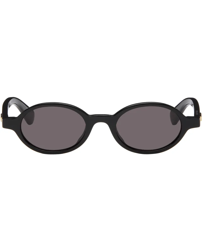 Bottega Veneta Black Classic Oval Sunglasses 001