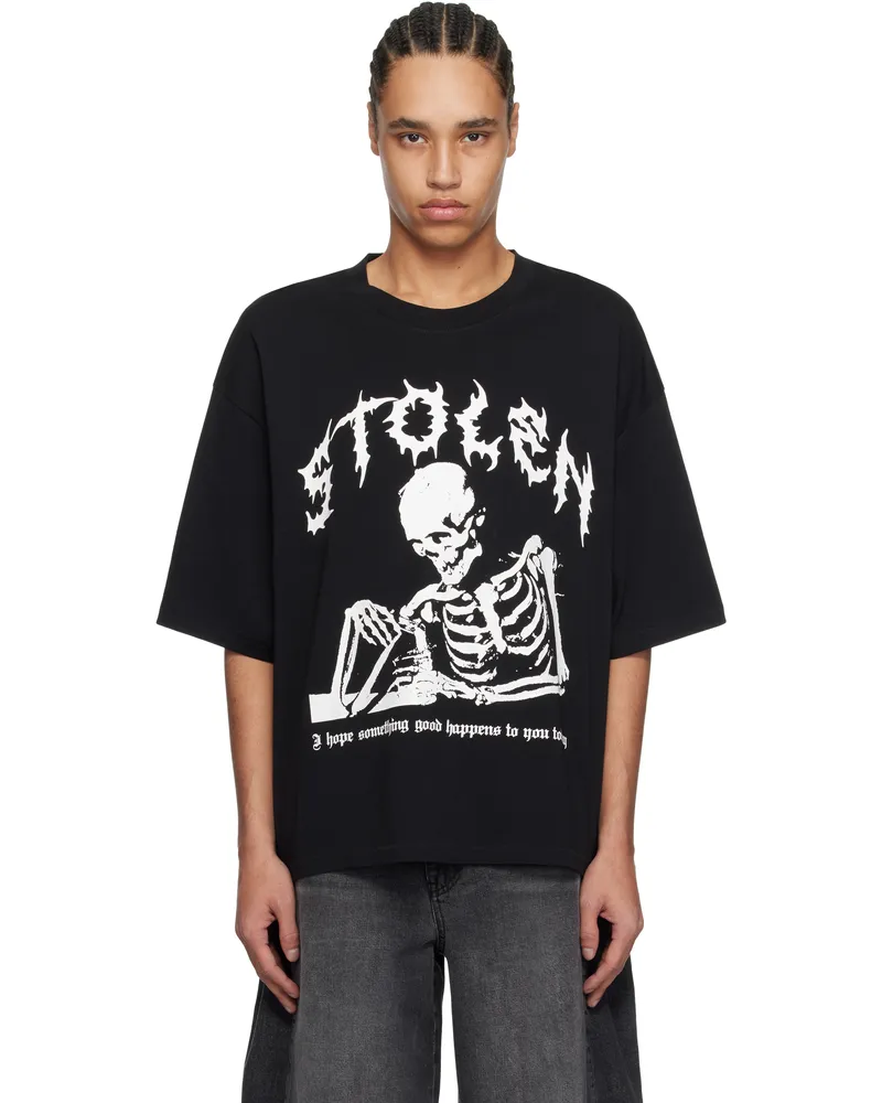 Stolen Girlfriends Club Black Well Wishes Relaxed T-shirt Jet