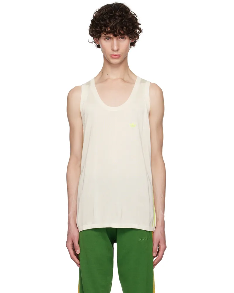 Wales Bonner Off-White adidas Originals Edition Embroidered Logo Tank Top Chalk