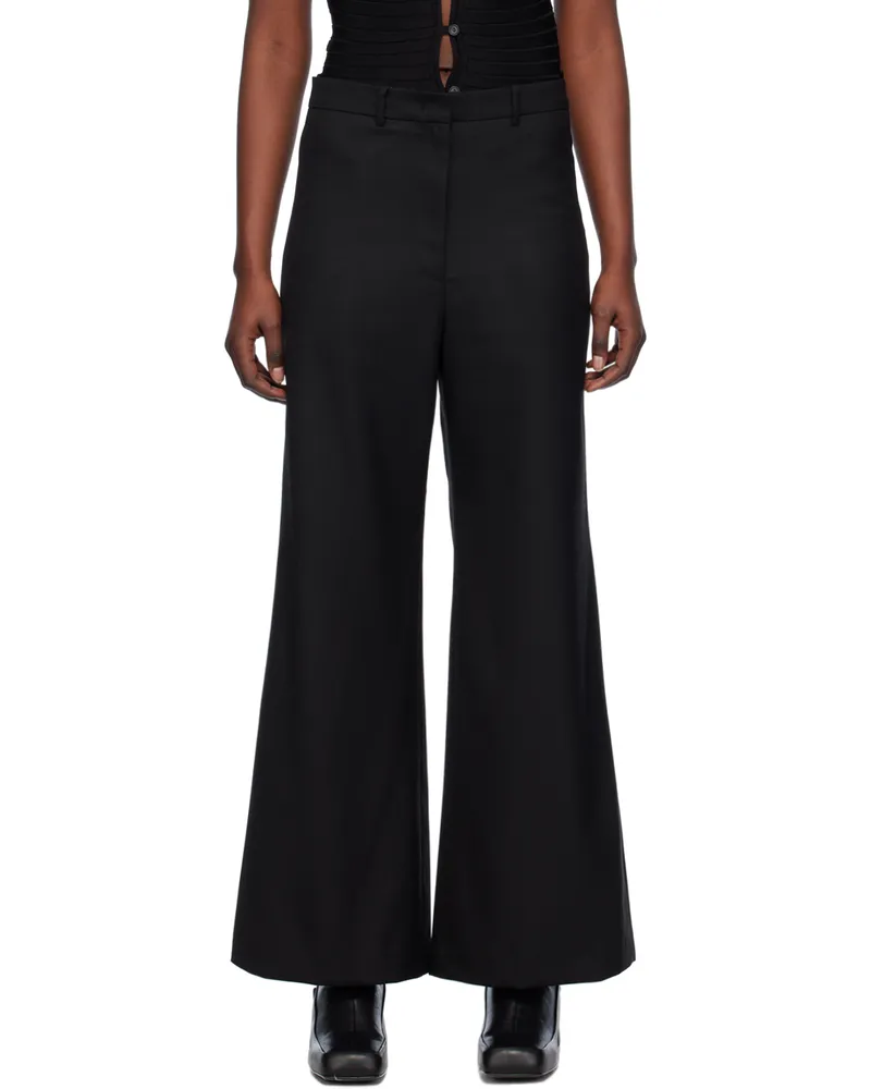 LOW CLASSIC Black Wide-Leg Trousers Black