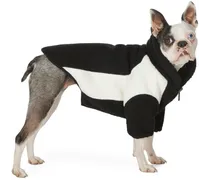 SSENSE Exclusive Reversible Black & Off-White Oversized Fleece Dog Jacket