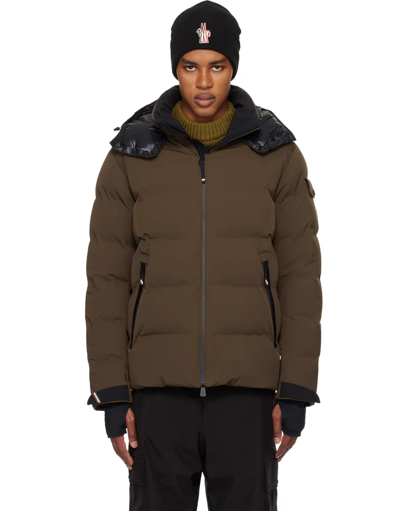 Moncler Brown Montgetech Hooded Ski Down Jacket 273