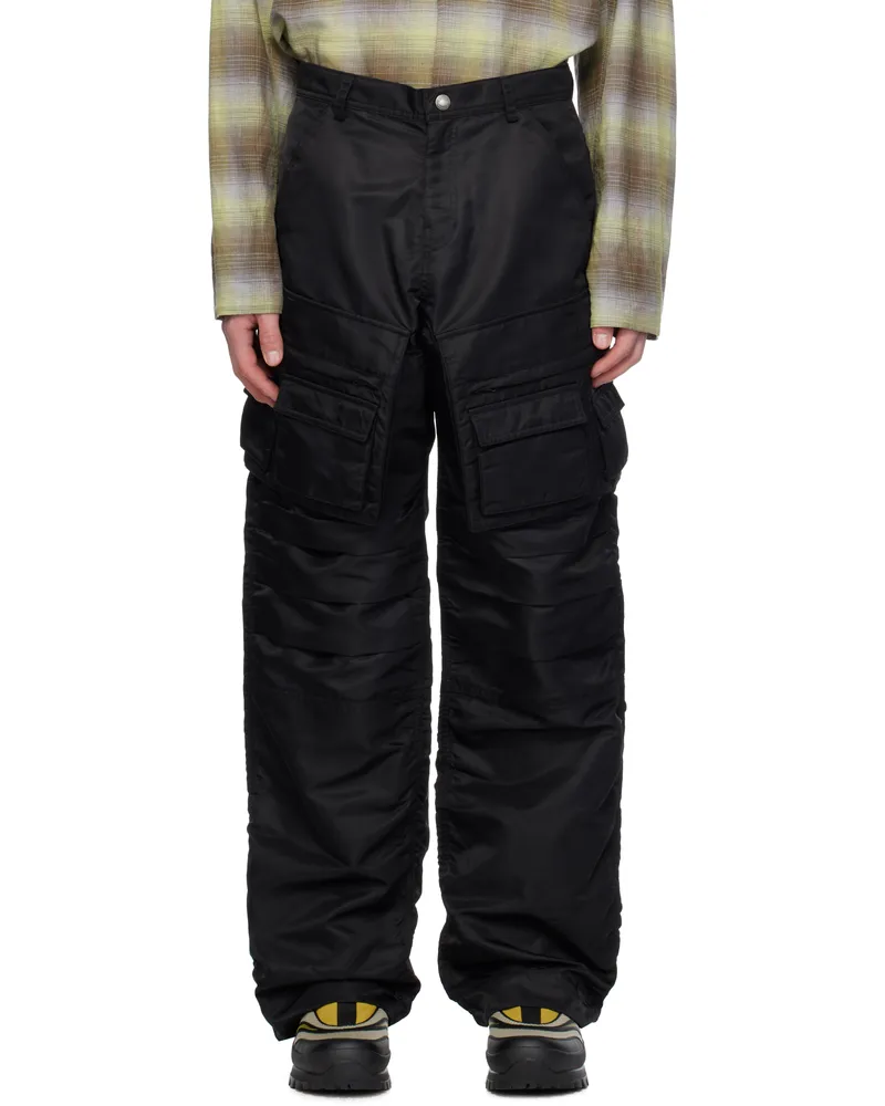 Andersson Bell Black Pocket Cargo Pants Black