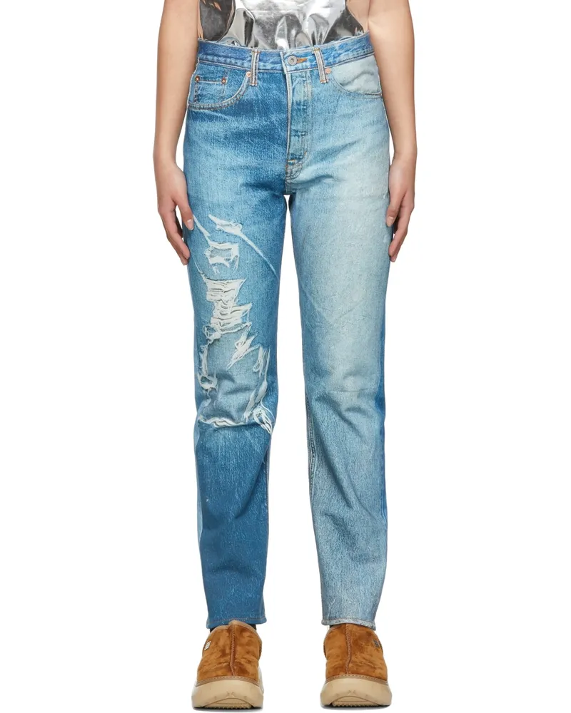 Doublet Blue Photo Print Jeans Indigo