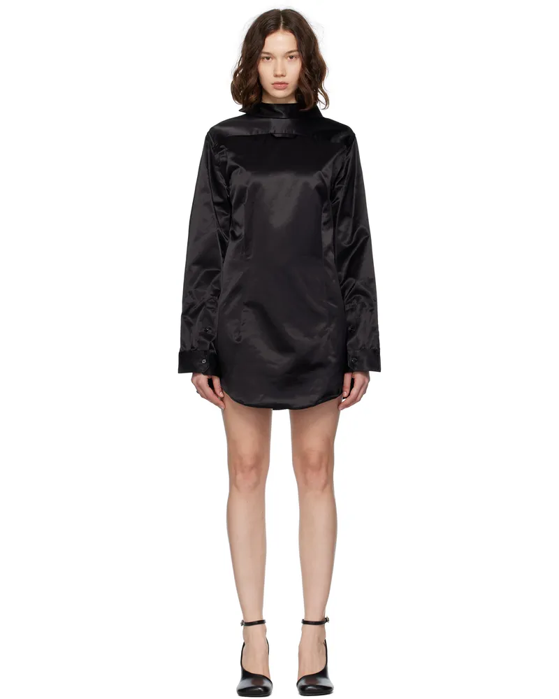 Maison Margiela Black Satin Minidress 961