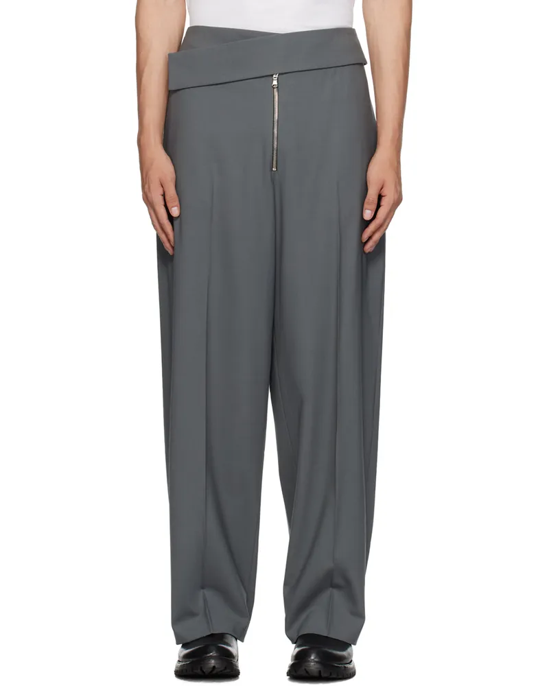 GAUCHERE Gray Wrap Trousers 3007