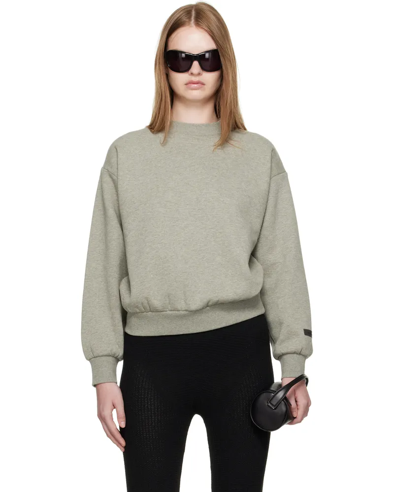 Fear of God Gray Classic Fit Crewneck Sweatshirt Concrete