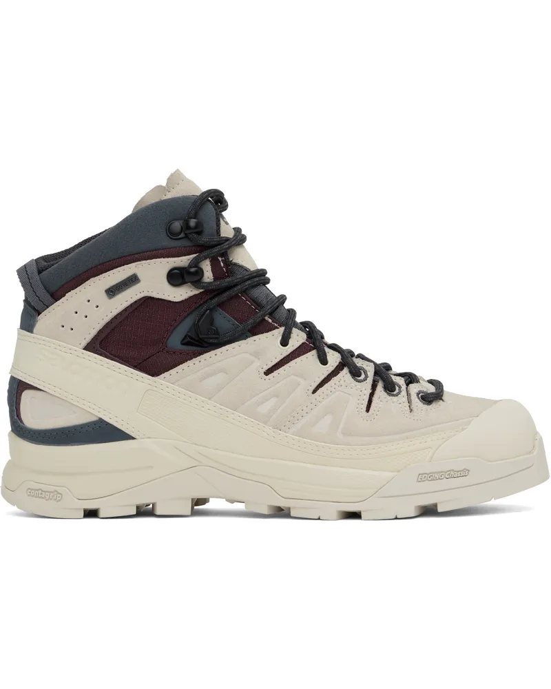 Salomon Off-White X-ALP Mid Leather Gore-Tex Boots Almondmilk