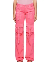 Blumarine Pink Cinch Strap Cargo Pants Ngeranio