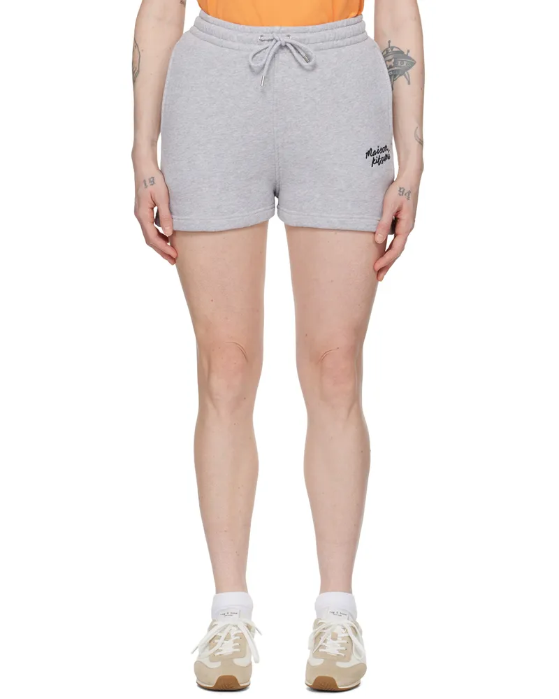 Kitsuné Gray Handwriting Shorts H120
