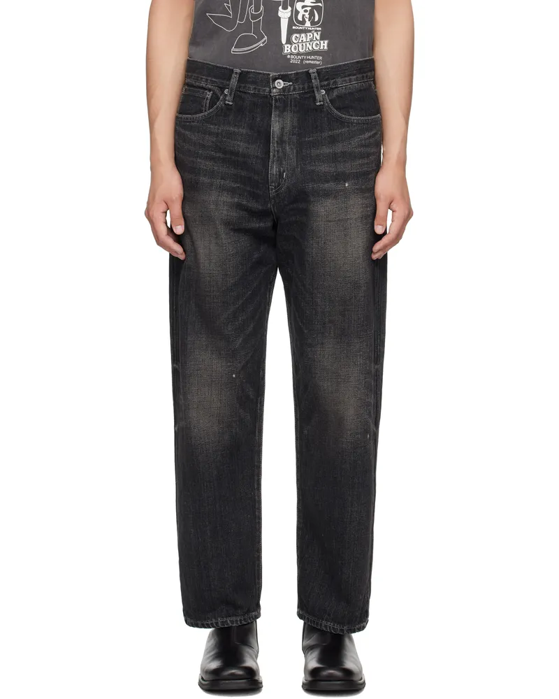 Neighborhood Black Washed DP Basic Jeans Black