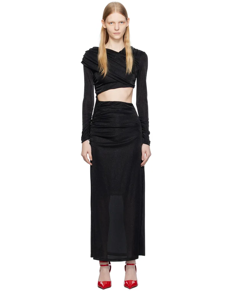 MSGM Black Cutout Maxi Dress 99