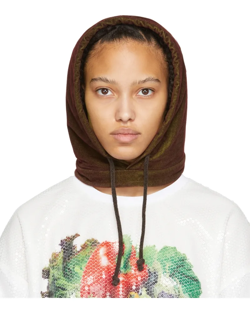 Doublet Brown & Green Kiwi Beanie Green