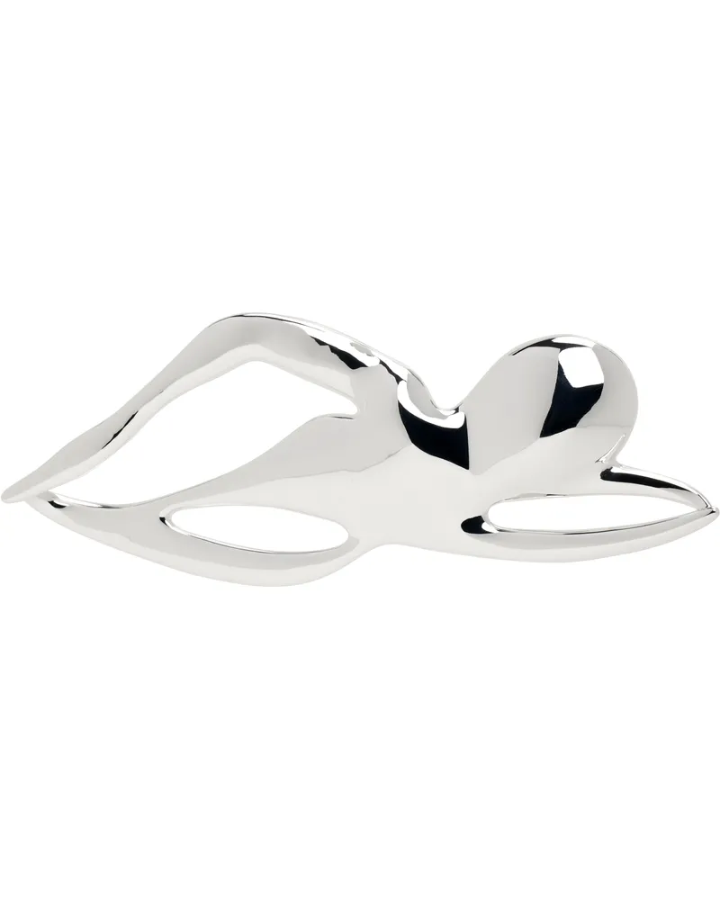 Tory Burch Silver Swimmer Brooch Light