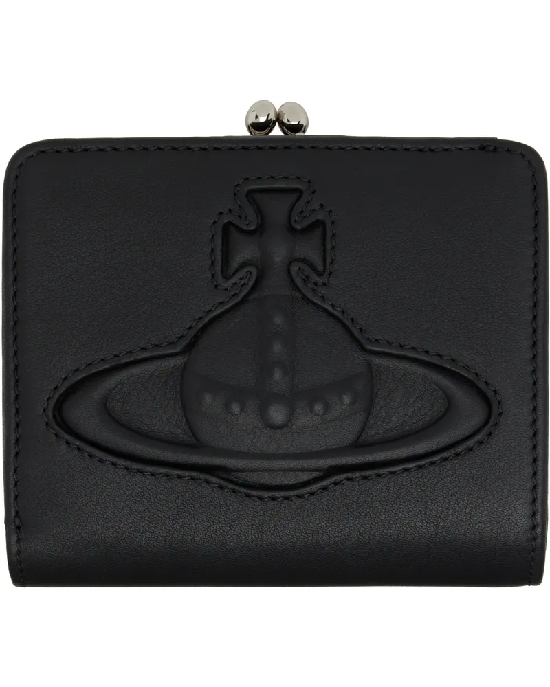 Vivienne Westwood Black Injected Orb Coin Purse Wallet Aw24-black