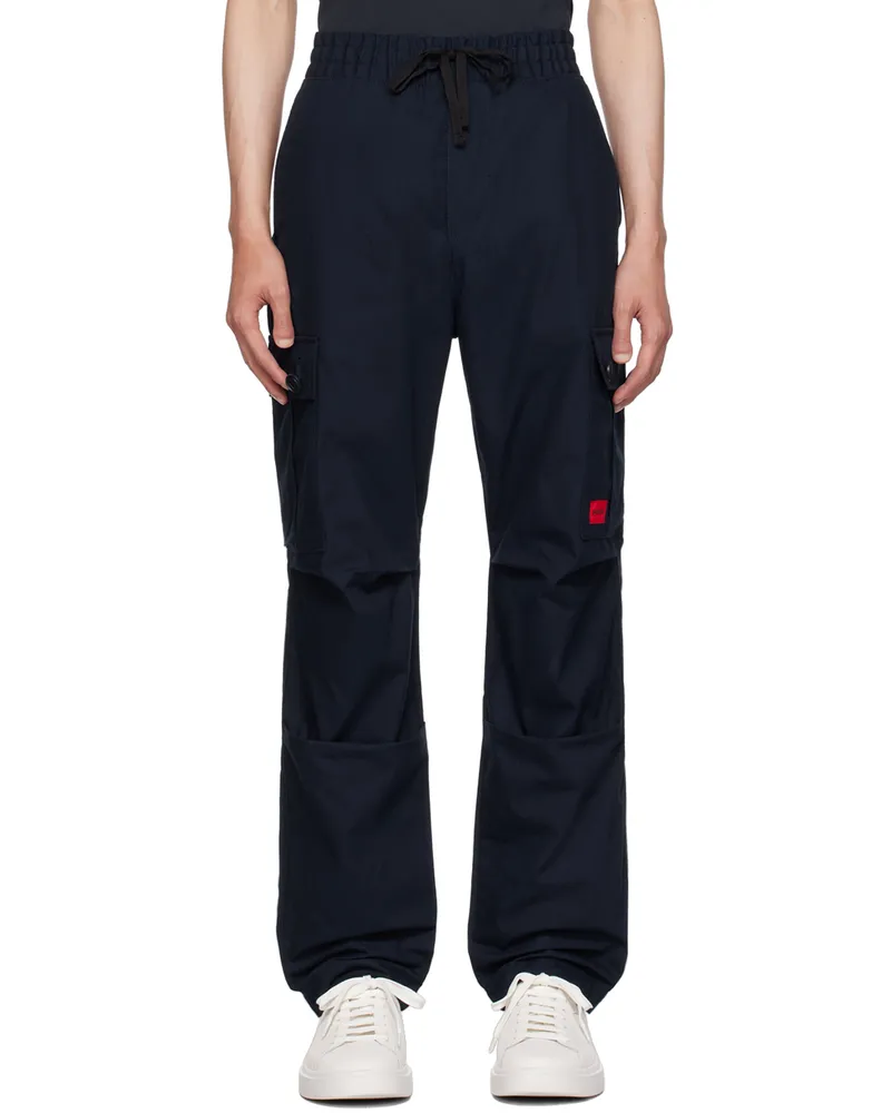HUGO BOSS Navy Drawstring Cargo Pants 405-