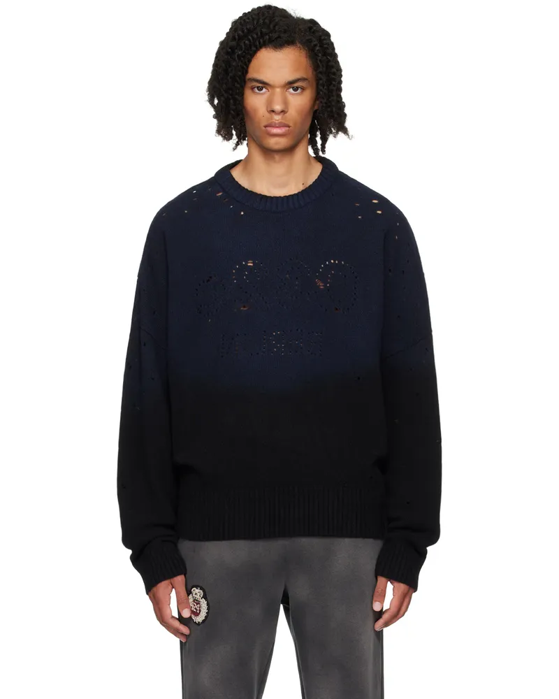 032c Black & Blue Lazer Selfie Sweater Black