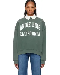 Anine Bing Green Miles Sweatshirt Green