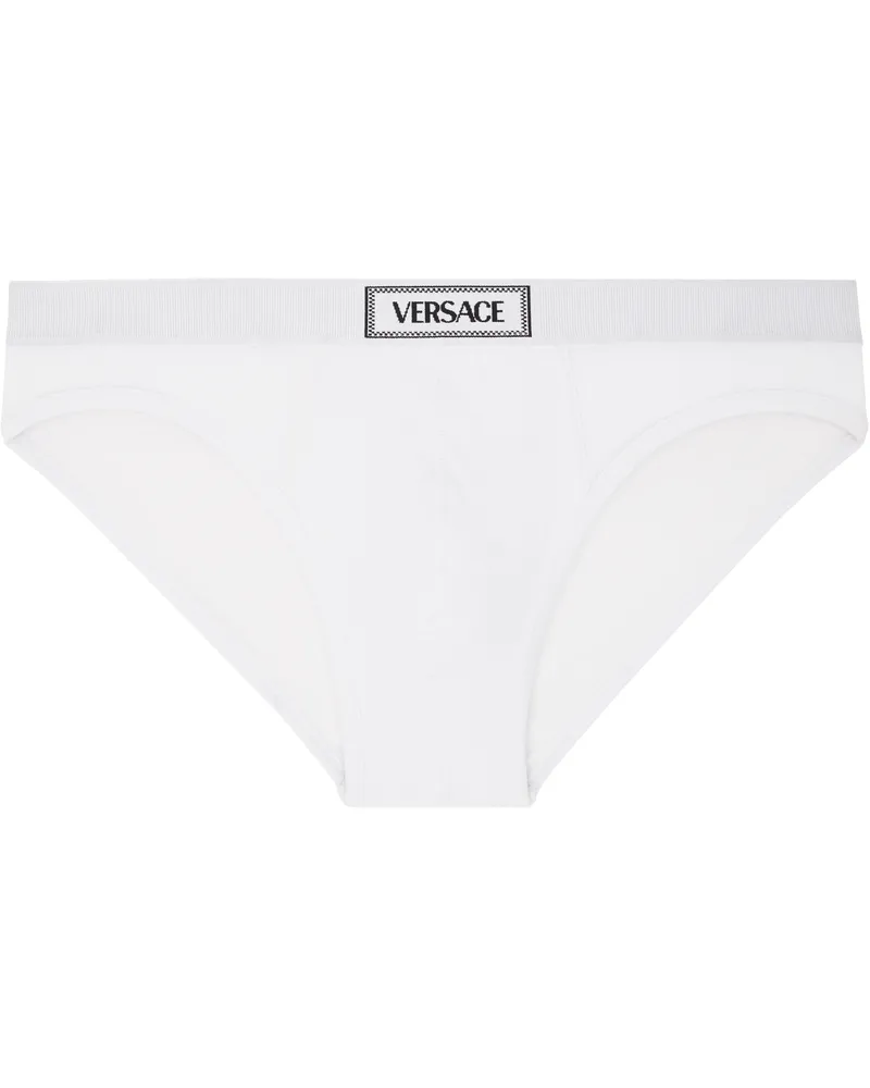 Versace White 90s Vintage Logo Briefs 1w000-optical