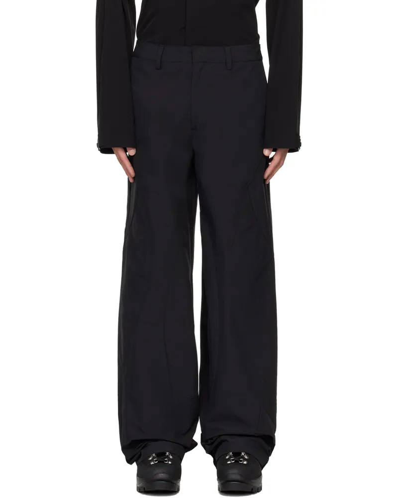 Heliot Emil Black Padded Technical Cargo Pants Black