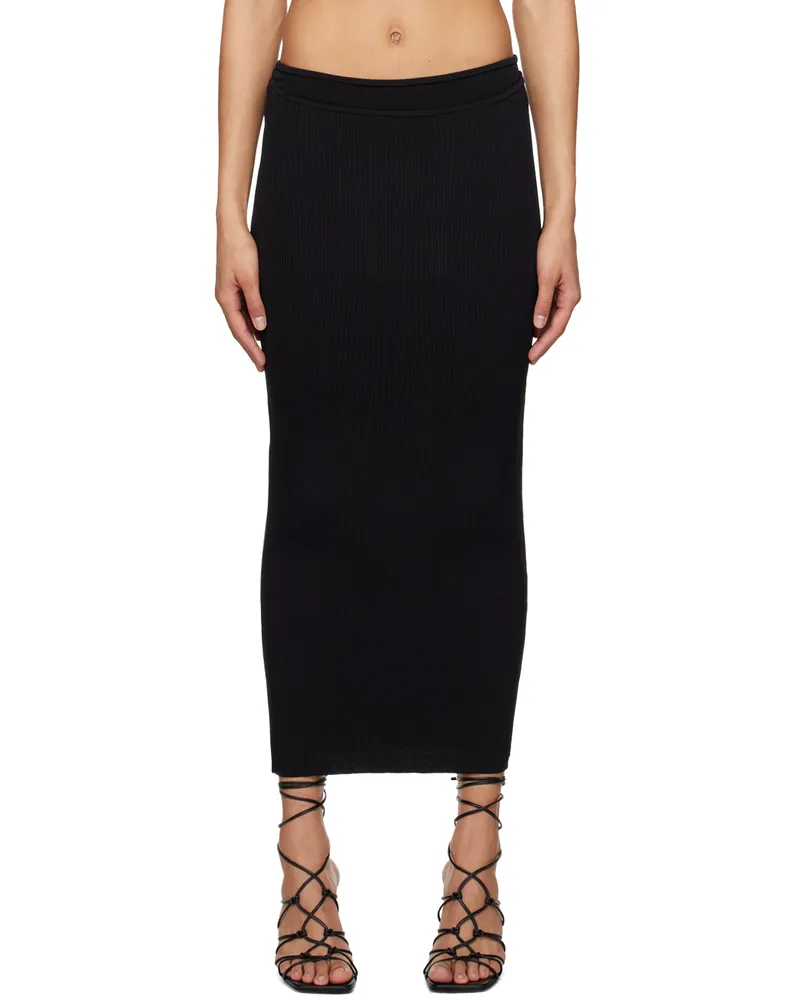 Christopher Esber Black Submerged Underwear Maxi Skirt Black