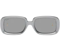Silver Rectangular Sunglasses